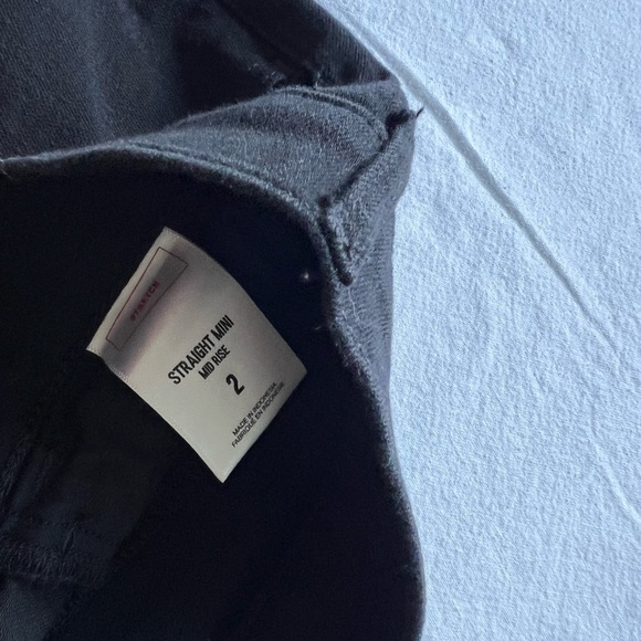 Express Straight Black Denim Mini Skirt - Picture 4 of 4